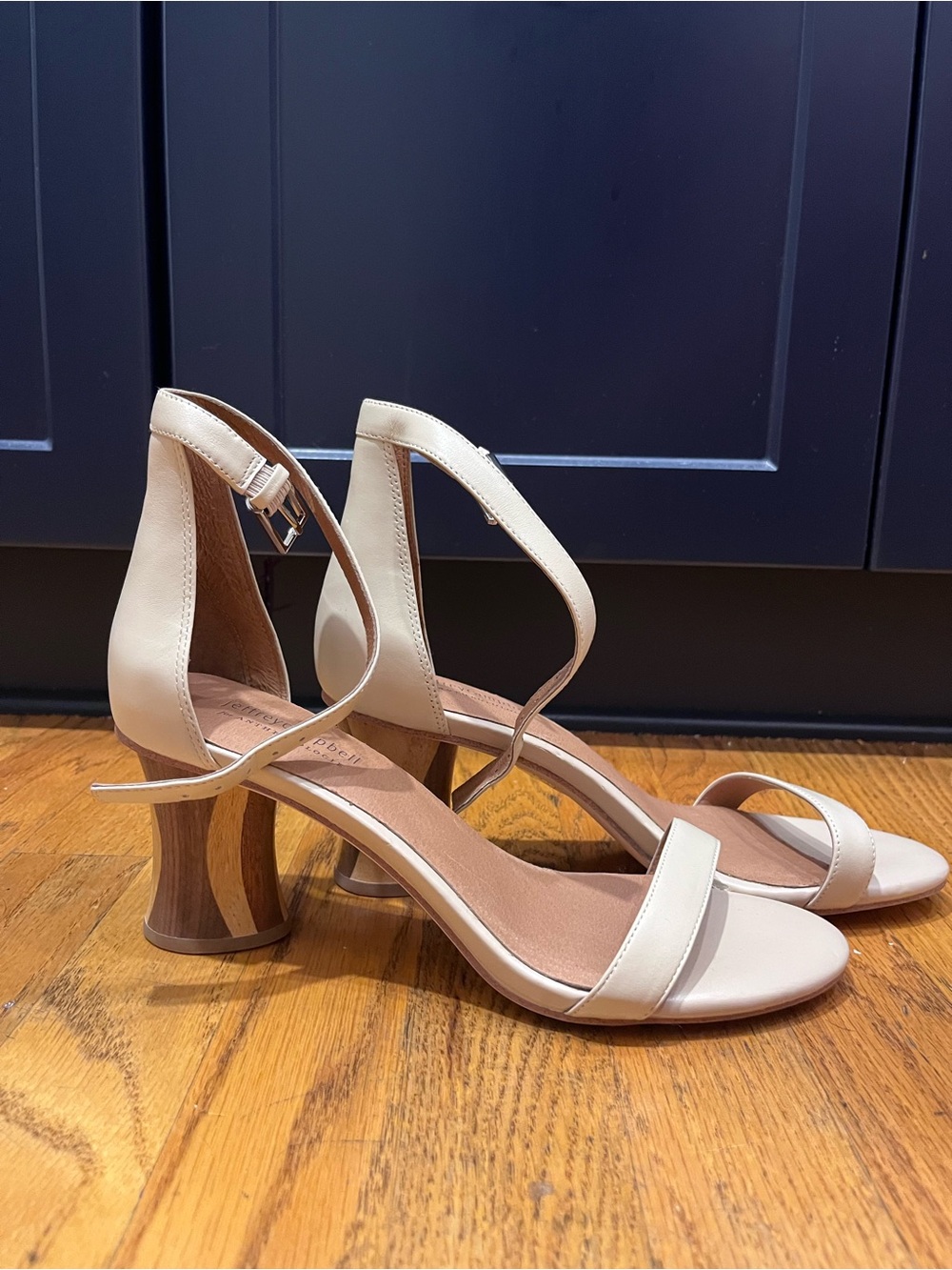 Limited Edition Jeffrey Campbell for Anthropologie Cream Block Heel Sandals